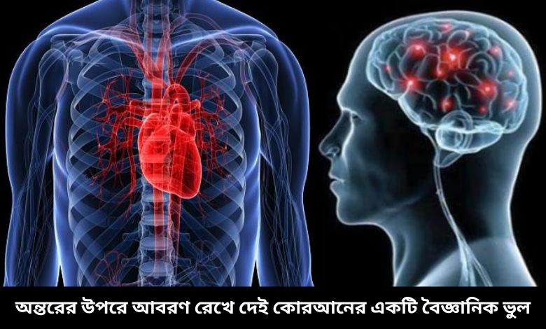 অন্তরের উপরে আবরণ রেখে দেই কোরআনের একটি বৈজ্ঞানিক ভুল